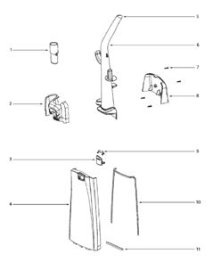 Page C Diagram and Parts List for 4672ATV  Eureka Upright Vacuum
