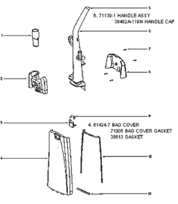 Page C Diagram and Parts List for 4674AT  Eureka Upright Vacuum
