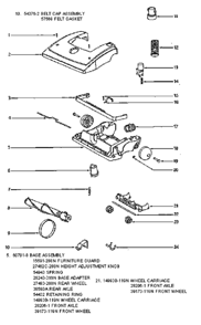 Part Location Diagram of 28206-1 Eureka Motor Cover Complete