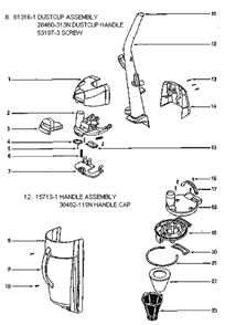 Part Location Diagram of 61367 Eureka Screw Package