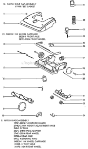 Page B Diagram and Parts List for 4682AT-1  Eureka Upright Vacuum