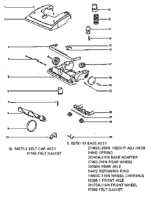 Page A Diagram and Parts List for 4684AT  Eureka Upright Vacuum
