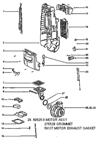 Page B Diagram and Parts List for 4684AT  Eureka Upright Vacuum