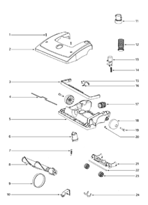 Page A Diagram and Parts List for 4684B  Eureka Upright Vacuum