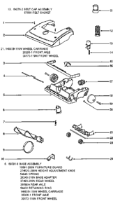 Page A Diagram and Parts List for 4685AT  Eureka Upright Vacuum