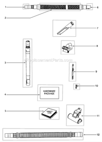 Page A Diagram and Parts List for 4686ATV-2  Eureka Upright Vacuum