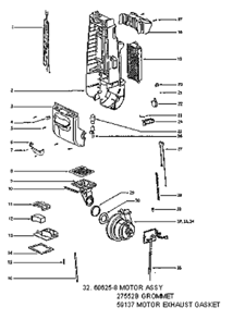 Page B Diagram and Parts List for 4686ATV  Eureka Upright Vacuum