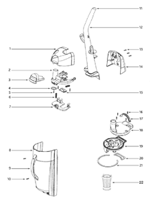 Page C Diagram and Parts List for 4688ATV  Eureka Upright Vacuum