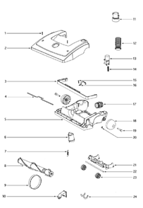 Page A Diagram and Parts List for 4696AV  Eureka Upright Vacuum
