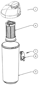 Part Location Diagram of 76701-2 Eureka Dust Cup Assembly