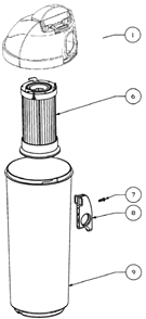 Page B Diagram and Parts List for 4704TE  Eureka Upright Vacuum