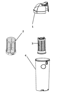 Page B Diagram and Parts List for 4710AV  Eureka Upright Vacuum