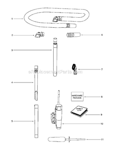 Page A Diagram and Parts List for 4710MDR  Eureka Upright Vacuum