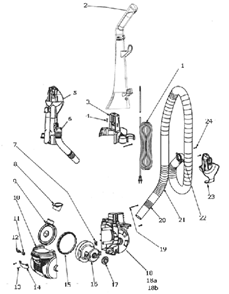 Page C Diagram and Parts List for 4716AVZ  Eureka Upright Vacuum