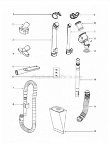 Page D Diagram and Parts List for 4870F  Eureka Upright Vacuum