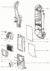 Part Location Diagram of 70086-415M Eureka Cover - Motor