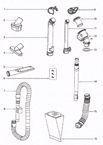 Page D Diagram and Parts List for 4870G  Eureka Upright Vacuum