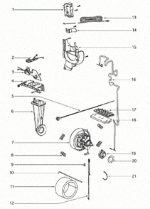 Page C Diagram and Parts List for 4870HZX  Eureka Upright Vacuum