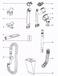 Page D Diagram and Parts List for 4870HZX  Eureka Upright Vacuum
