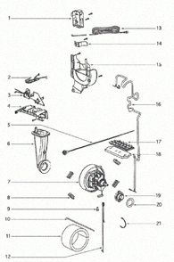 Page C Diagram and Parts List for 4870HZ  Eureka Upright Vacuum