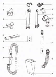 Page D Diagram and Parts List for 4870HZ  Eureka Upright Vacuum