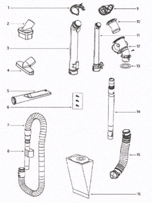 Page D Diagram and Parts List for 4870J  Eureka Upright Vacuum