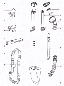 Page D Diagram and Parts List for 4870KE  Eureka Upright Vacuum