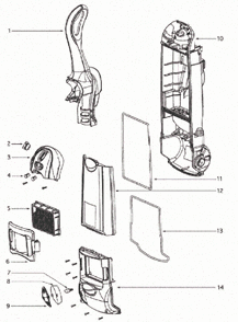 Part Location Diagram of 61259-15 Eureka Bag Cover Packaged