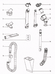 Page D Diagram and Parts List for 4870MZ  Eureka Upright Vacuum
