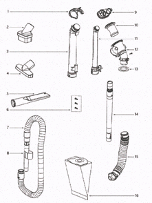 Page D Diagram and Parts List for 4870PZ  Eureka Upright Vacuum