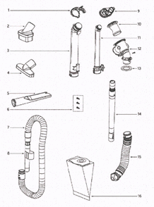 Page D Diagram and Parts List for 4870RZ  Eureka Upright Vacuum