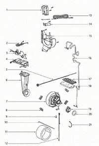 Page C Diagram and Parts List for 4870SZX  Eureka Upright Vacuum