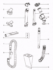 Page D Diagram and Parts List for 4870SZX  Eureka Upright Vacuum