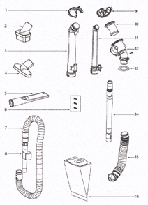 Page D Diagram and Parts List for 4870SZ  Eureka Upright Vacuum