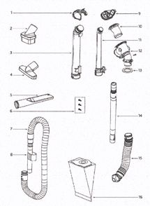 Page D Diagram and Parts List for 4870T  Eureka Upright Vacuum