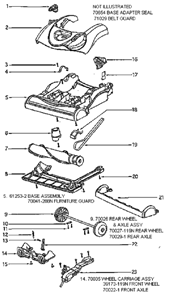 Part Location Diagram of 70654 Eureka Seal - Base Adapter