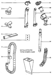 Page D Diagram and Parts List for 4872AT  Eureka Upright Vacuum