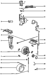 Page C Diagram and Parts List for 4874AT  Eureka Upright Vacuum