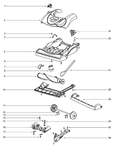Part Location Diagram of 61253-4 Eureka Base Assembly.