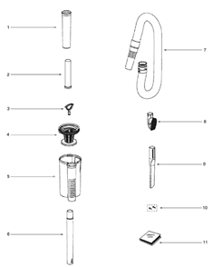 Part Location Diagram of 71119-1 Frigidaire Extension Tubes Assembly