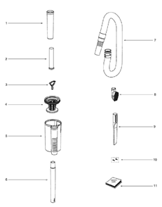 Page D Diagram and Parts List for 4885AT  Eureka Upright Vacuum