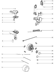 Page C Diagram and Parts List for 4885BT  Eureka Upright Vacuum