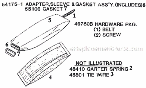 Page F Diagram and Parts List for 5049B  Eureka Upright Vacuum