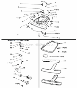 Lower_Casting_Assembly_Component_Power_Drive_Unit Diagram and Parts List for 5071B  Eureka Upright Vacuum