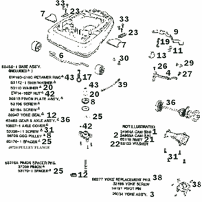 Part Location Diagram of 53463 Eureka Gear & Axle Assembly