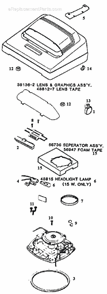 Page A Diagram and Parts List for 5134A  Eureka Upright Vacuum