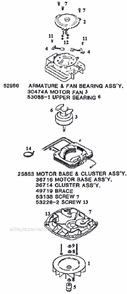 Page C Diagram and Parts List for 5134A  Eureka Upright Vacuum