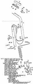 Page E Diagram and Parts List for 5134A  Eureka Upright Vacuum