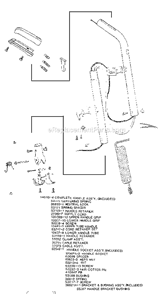 Page E Diagram and Parts List for 5134B  Eureka Upright Vacuum