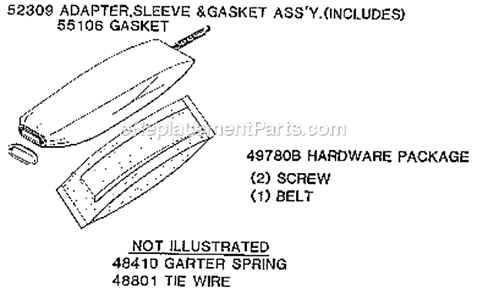 Page F Diagram and Parts List for 5134B  Eureka Upright Vacuum